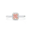 0.75 Radiant Cut Fancy-Colored Light Pink Diamond Ring