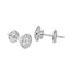 0.76ct White Round Cut Diamond Stud Earring