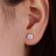 0.76ct White Round Cut Diamond Stud Earring