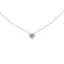 0.77ct Fancy Pink Heart Shape Diamond Necklace