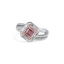 1.33ct Emerald Cut Gray Purple Diamond Ring