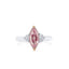 Anello con diamante rosa chiaro taglio marquise da 1,35 ct