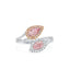 Anello con diamante rosa chiaro fantasia taglio a pera da 1,43 ct