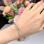 Bracciale con diamanti fantasia rosa e bianchi da 10,67 ct