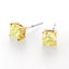 2.07ct Yellow Cushion Cut Diamond Earring