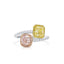 2.14 Radiant Cut Fancy-Colored Yellow & Pink Diamond Ring