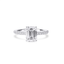 2.29ct Emerald Cut White Diamond Ring