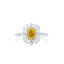 2.91 Radiant Cut Fancy-Colored Yellow Diamond Ring