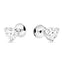 3.00ct White Heart Cut Diamond Earring