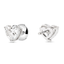 3.00ct White Heart Cut Diamond Earring