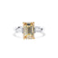 3.33ct Emerald Cut Light Yellow Diamond Ring