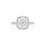 3.76ct Cushion Cut White Diamond Ring