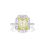 4.62 Radiant Cut Fancy-Colored light-Yellow Diamond Ring