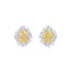 6.08ct Light Yellow And White Diamond Earring