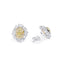 6.08ct Light Yellow And White Diamond Earring